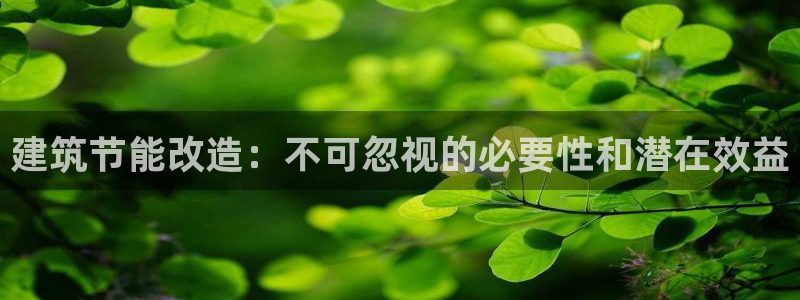 E尊国际网站：建筑节能改造：不可忽视的必要性和潜在效益