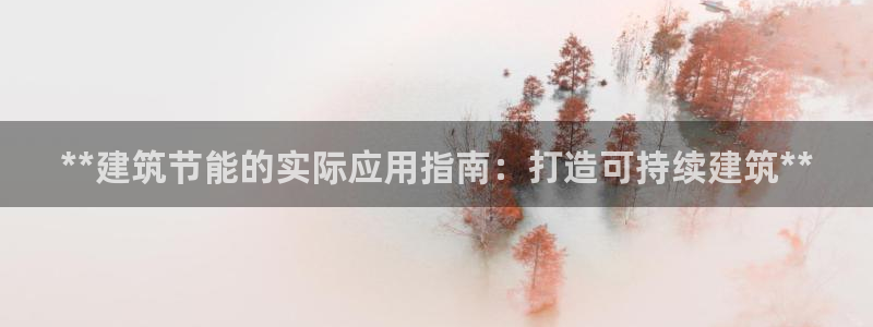 尊亿游戏国际官网：**建筑节能的实际应用指南：打造可持续建筑**