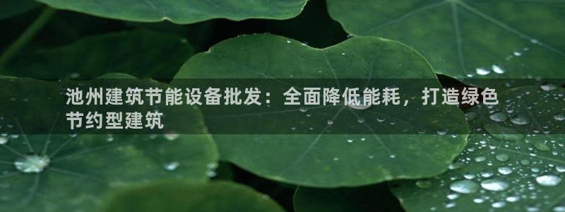 e尊国际官方网站：池州建筑节能设备批发：全面降低能耗，打造绿色
节约型建筑