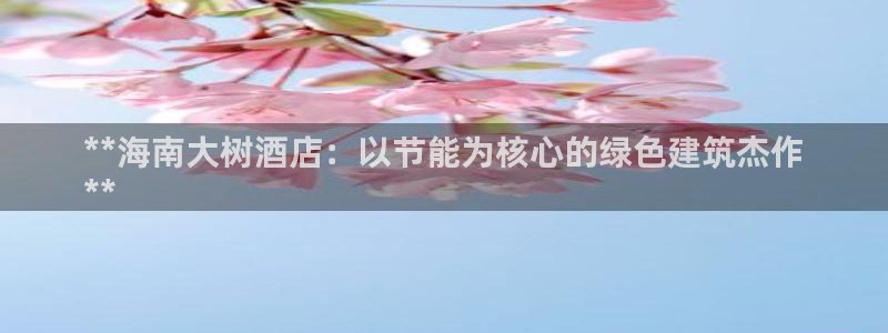 E尊国际网站：**海南大树酒店：以节能为核心的绿色建筑杰作
**