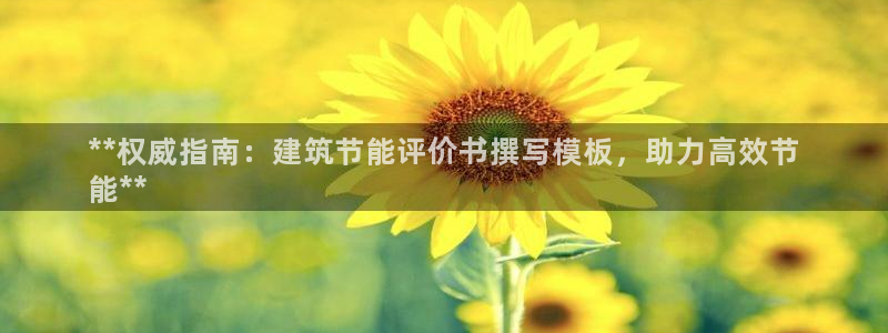e尊国际平台：**权威指南：建筑节能评价书撰写模板，助力高效节
能**