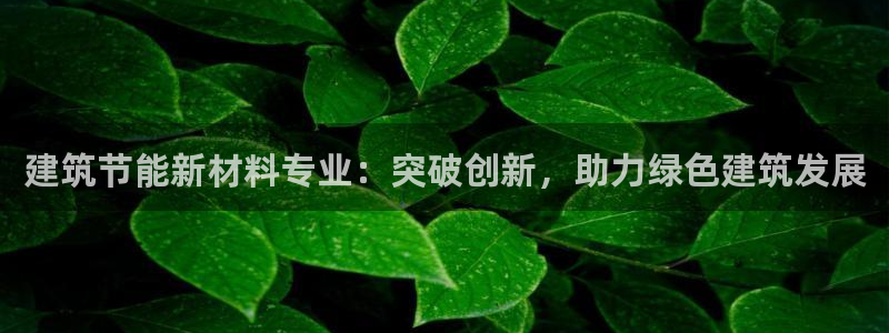 e尊国际-e尊国际官网：建筑节能新材料专业：突破创新，助力绿色建筑发展
