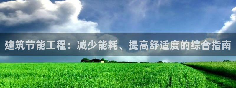 e尊国际-e尊国际官网：建筑节能工程：减少能耗、提高舒适度的综合指南