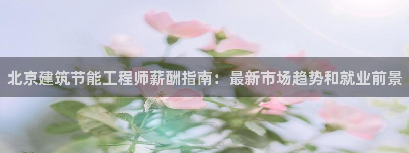 e尊国际客服：北京建筑节能工程师薪酬指南：最新市场趋势和就业前景